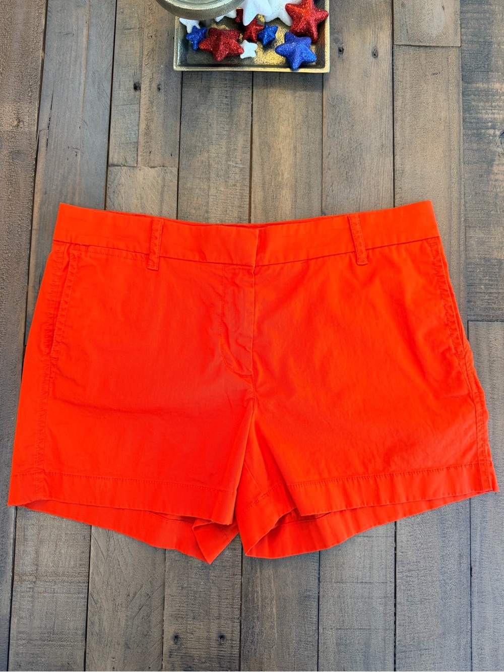 J. Crew Bright Red Cotton Chino Shorts